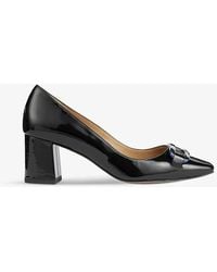 LK Bennett - Carpella Buckle-embellished Patent-leather Heeled Courts - Lyst