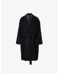 Acne Studios - Owarna Beaver Self-Tie Relaxed-Fit Wool Coat - Lyst