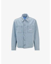 HUGO - Graphic-Print Relaxed-Fit Denim Jacket - Lyst