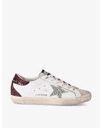 Golden Goose - Superstar 82710 Star-Embroidered Leather Low-Top Trainers - Lyst