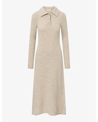 Nué Notes - Wesly Polo Collar Wool-blend Knitted Dress - Lyst