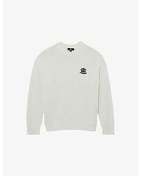 Reiss - Kendi Monogram-Embroidered Cotton Jumper - Lyst