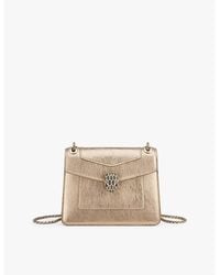 BVLGARI - Serpenti Forever Day-to-night Small Stud-embellished Leather Shoulder Bag - Lyst