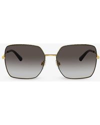 Dolce & Gabbana - Dg2242 Square-frame Metal Sunglasses - Lyst