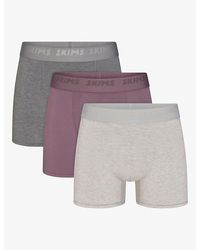 Skims - Logo Pack Of Three 3 Jersey Boxer Briefs - Lyst