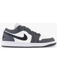 Nike - Air Jordan 1 Low Panelled Leather Low-top Trainers - Lyst