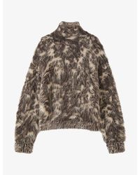 JOSEPH - Esme Animal-Print Alpaca-Blend Jumper - Lyst