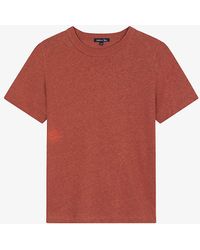 Soeur - Cyril Round-neck Cotton And Linen-blend T-shirt - Lyst