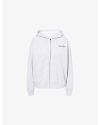 Sporty & Rich - Run Club Zip-Through Cotton Hoody - Lyst