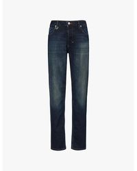 Neuw - Lou Brand-Patch Straight-Leg Slim-Fit Stretch-Denim Blend Jeans - Lyst