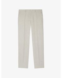 The Kooples - Straight-Leg Mid-Rise Linen Trousers - Lyst