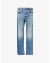 Fear Of God - Brand-patch Straight-leg High-rise Denim Jeans - Lyst