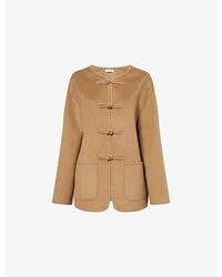 RÓHE Frames - Round-Neck Patch-Pocket Wool-And-Cashmere Jacket - Lyst
