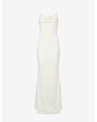 Gracejacob - Luna Shimmer Woven Maxi Dress - Lyst