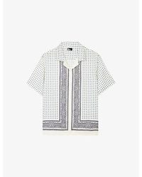 The Kooples - Bandana-Print Camp-Collar Woven Shirt - Lyst