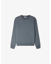 Sandro - Branded Crewneck Cotton-Jersey Sweatshirt - Lyst