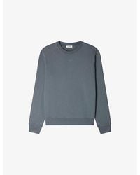 Sandro - Branded Crewneck Cotton-Jersey Sweatshirt - Lyst
