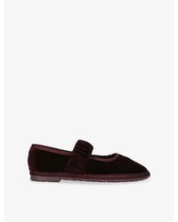 Flabelus - Mafalda Velvet Mary-Jane Shoes - Lyst
