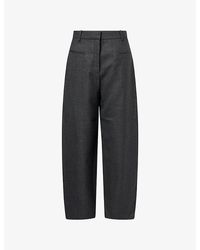 Ganni - Wide-Leg Wool-Blend Suiting Trousers - Lyst