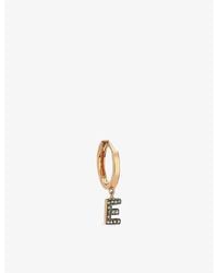 La Maison Du Couturier - Selda Initial E 14Ct Rose- And Diamond Single Earring - Lyst