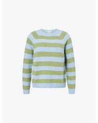 Weekend by Maxmara - Striped Round-Neck Knitted Jumper - Lyst