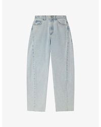 Sandro - Barrel High-Rise Wide-Fit Denim Jeans - Lyst