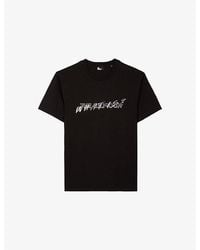 The Kooples - Logo-Print Short-Sleeve Cotton T-Shirt - Lyst
