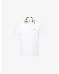 CASABLANCA - Laurel Pique Polo Cotton T-Shirt - Lyst