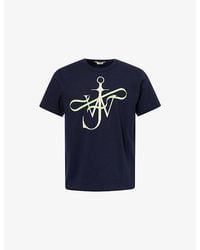 JW Anderson - Ribbon Anchor Crewneck Cotton-Jersey T-Shirt - Lyst