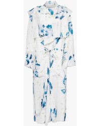 Lemaire - Floral-print Relaxed-fit Woven Maxi Dress - Lyst