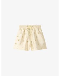 Sandro - Embellished Tie-Waist Woven Shorts - Lyst