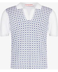 Orlebar Brown - Horton Graphic-print Silk And Cotton-blend Polo Shirt - Lyst