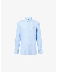 Polo Ralph Lauren - Button-Down-Collar Long-Sleeves Linen Shirt - Lyst