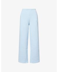 The Couture Club - Raised Emblem Wide-Leg Cotton-Jersey Jogging Bottoms - Lyst