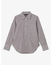 Whistles - Striped Relaxed-Fit Cotton Shirt - Lyst