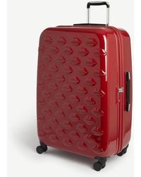 Lulu Guinness Large Embossed Lips Suitcase - Red