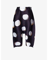 Pleats Please Issey Miyake - Bean Dots Pleated Knitted Trousers - Lyst