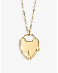 Astley Clarke - Heart-Locket 18Ct-Plated Vermeil Necklace - Lyst