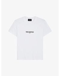 The Kooples - Brand-print Cotton-jersey T-shirt - Lyst