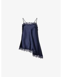 Damson Madder - Tansy Lace-Trim Satin Cami Top - Lyst