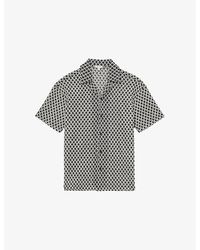 Reiss - Sterling Open-Crochet Cotton-Blend Shirt - Lyst
