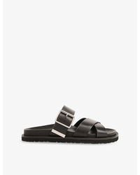 Whistles - Celestine Buckle-Detail Leather Slider - Lyst