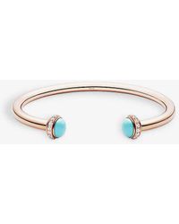 Piaget - Possession 18ct Rose-gold, Turquoise Cabochon And 0.38 Round-cut Diamond Bangle Bracelet - Lyst