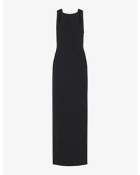 Whistles - Tie-Back High-Neck Stretch-Jersey Maxi Dress - Lyst