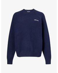 ADANOLA - Embroidered-Logo Oversize Cotton-Knit Jumper - Lyst