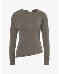Peachy Den - Kylie Long-Sleeve Woven Top - Lyst