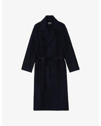 Zadig & Voltaire - Meli Tie-Belt Wool-Blend Coat - Lyst