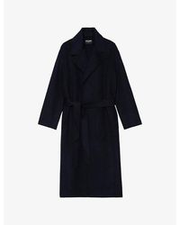Zadig & Voltaire - Meli Tie-Belt Wool-Blend Coat - Lyst