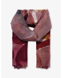 Dianora Salviati - Graphic-pattern Large Cashmere And Silk-blend Scarf - Lyst