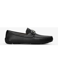 Ferragamo - Parigi New Gancho Leather Driver Shoes - Lyst